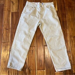 Vintage Levis 550 Jeans Mens 36x30 Cream Denim Relaxed Fit  USA y2k